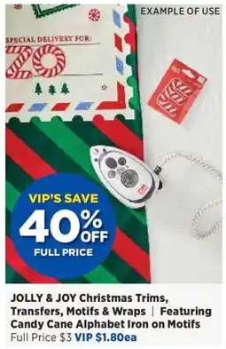 Spotlight Jolly & Joy Christmas Trims, Transfers, Motifs & Wraps offer