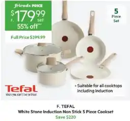 Harris Scarfe F. Tefal White Stone Induction Non Stick 5 Piece Cookset offer