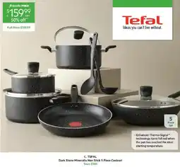 Harris Scarfe C. Tefal Dark Stone Mineralia Non Stick 5 Piece Cookset offer