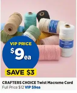 Spotlight Crafters Choice Twist Macrame Cord offer