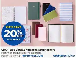 Spotlight Crafter's Choice Notebooks and Planners offer