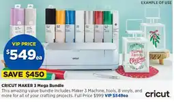 Spotlight Cricut Maker 3 Mega Bundle offer
