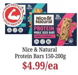 Farmer Jack's Nice & Natural Protein Bars offer
