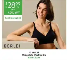 Harris Scarfe E. Berlei Understate Wirefree Bra offer