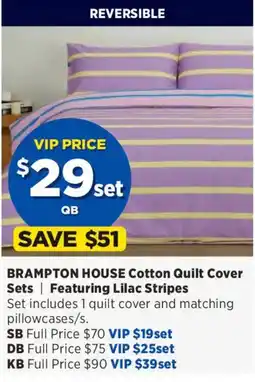 Spotlight Brampton House Cotton Quilt Cover Sets offer