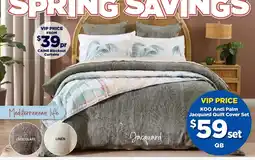 Spotlight KOO Andi Palm Jacquard Quilt Cover Set offer