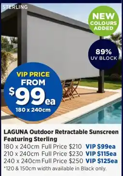 Spotlight Laguna Outdoor Retractable Sunscreen Featuring Sterling offer