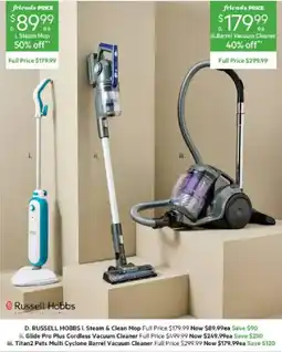 Harris Scarfe RUSSELL HOBBS Steam & Clean Mop offer