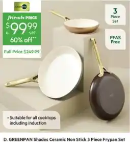 Harris Scarfe GreenPan Shades Ceramic Non Stick Frypan Set offer