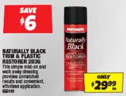 Autobarn Mothers Naturally Black Trim & Plastic Restorer offer