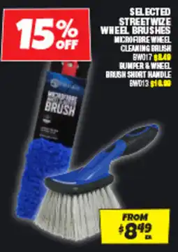 Autobarn Streetwize wheel brush microfibre wheel cleaning brush offer