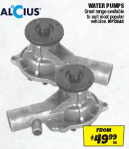 Autobarn Alcius Water Pumps offer