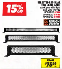 Autobarn Selected LED Dual Row Light Bars Rough Country offer