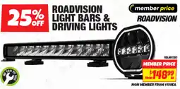Autobarn Roadvision light bars & driving lights offer