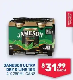 Bottlemart Jameson Ultra Dry & Lime offer