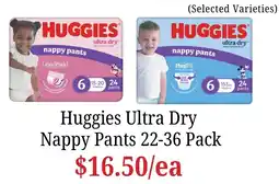 Farmer Jack's Huggies Ultra Dry Nappy Pants offer
