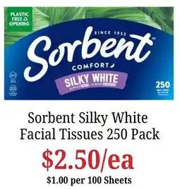 Farmer Jack's Sorbent Silky White Facial Tissues offer