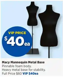 Spotlight Macy Mannequin Metal Base offer