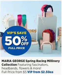 Spotlight Maria George Spring Racing Millinery Collection offer