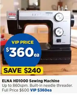 Spotlight Elna HD1000 Sewing Machine offer