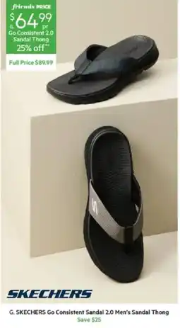 Harris Scarfe SKECHERS Go Consistent Sandal 2.0 Men's Sandal Thong offer