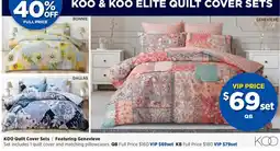 Spotlight KOO Quilt Cover Sets offer