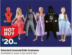 Spotlight Selected Licensed Kids Costumes offer