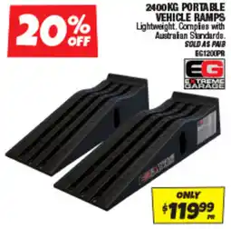 Autobarn Extreme Garage 2400kg Portable Vehicle Ramps offer