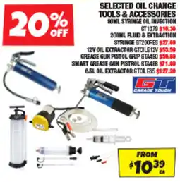Autobarn Selected oil change tools & accessories offer