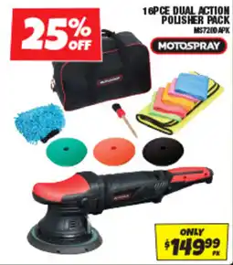 Autobarn 16Pce Dual Action Polisher Pack Motospray offer