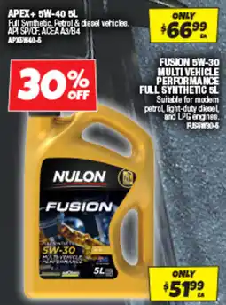 Autobarn Nulon Fusion 5W-30 offer