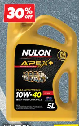 Autobarn Nulon Apex+ Full Synthetic 10W-40 High Performance offer