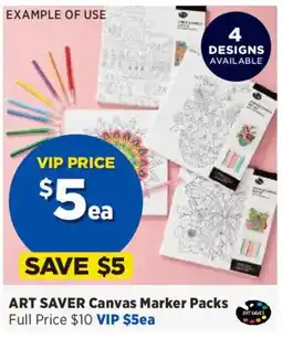 Spotlight ART SAVER Canvas Marker Packs offer