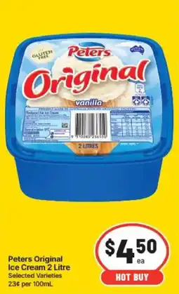 IGA Peters Original Ice Cream offer