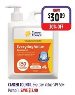 Wizard Pharmacy Cancer Council Everyday Value SPF 50+ offer