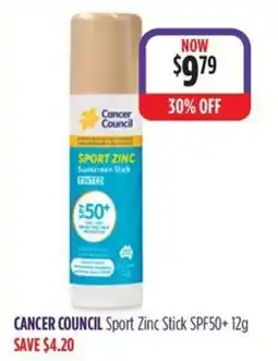 Wizard Pharmacy Cancer Council Sport Zinc Stick offer