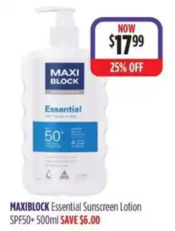 Wizard Pharmacy Maxiblock Essential Sunscreen Lotion offer