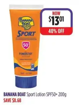 Wizard Pharmacy Banana Boat Sport Lotion SPF50+ offer