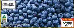 Supa Valu Australian Pre-Packed Blueberries offer