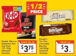 Supa Valu Nestlé, Mars or Maltesers Fun Size Pack offer