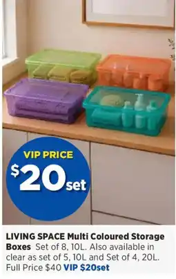 Spotlight LIVING SPACE Multi Coloured Storage Boxes offer