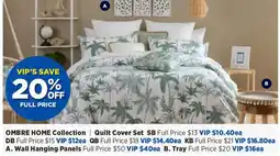 Spotlight OMBRE HOME Collection Quilt Cover Set offer