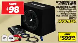 Autobarn 12" Subwoofer in Custom Ported Enclosure & Amp offer