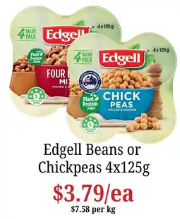 Farmer Jack's Edgell Beans or Chickpeas offer