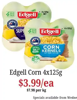 Farmer Jack's Edgell Corn offer