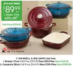 Harris Scarfe MAXWELL & WILLIAMS Cast Iron offer
