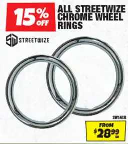 Autobarn Streetwize chrome wheel rings offer