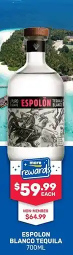 Bottlemart Espolon Blanco Tequila offer