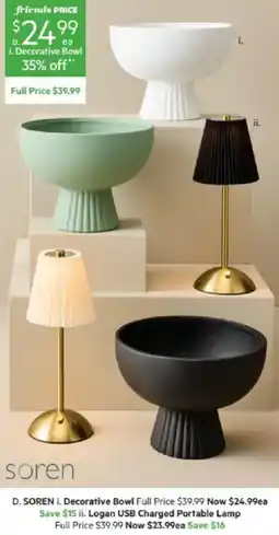 Harris Scarfe SOREN Decorative Bowl offer