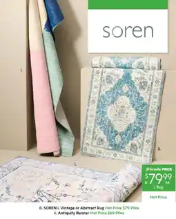 Harris Scarfe SOREN Vintage or Abstract Rug offer